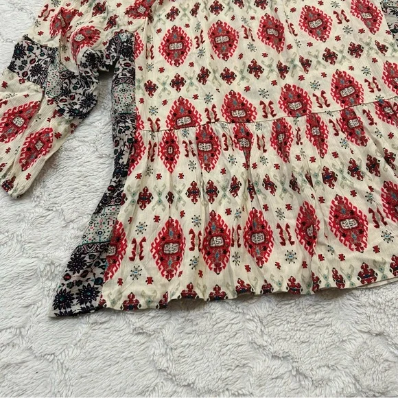 NWT Collective Concepts - Tobar Keyhole Front Top Boho Tribal Print XXL - Picture 4 of 11